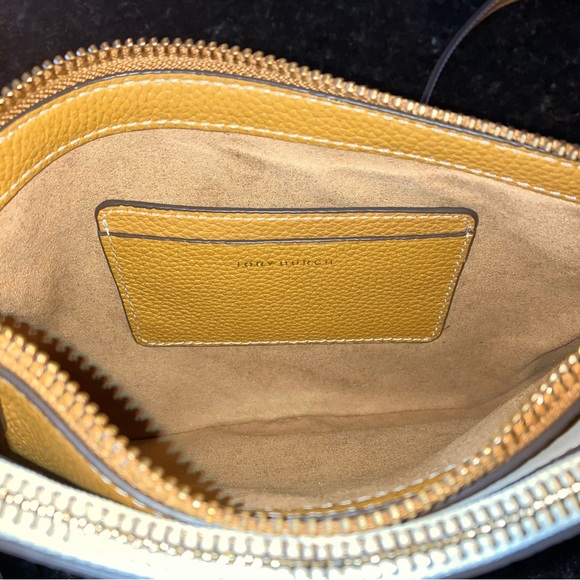 New Tory Burch Perry Bombé Printed Double-Zip Mini Bag, Floral Crossbody Purse - Picture 7 of 16